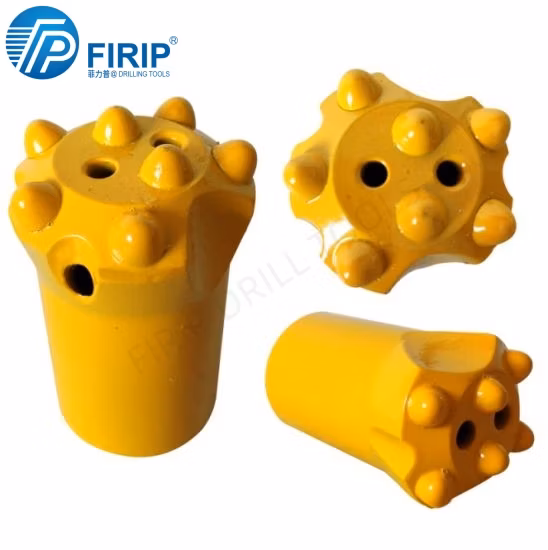 Fabricante de China Precio de fábrica Agujero pequeño Hex22 Hex25 Vástago hexagonal 32/34/36/38/40/41/42/43/45 mm Broca de botón cónico cónico para la venta